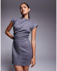 ASOS - – drapiertes minikleid aus neoprenartigem stoff - Lyst