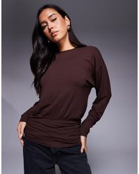 ASOS - Cinched Waist Batwing Top - Lyst