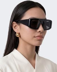 TOPSHOP - – cairo – breite, eckige sonnenbrille - Lyst