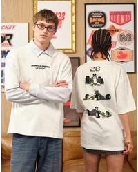 ASOS - Oversized T-Shirt Met V-Hals En Disney Mickey-Print - Lyst
