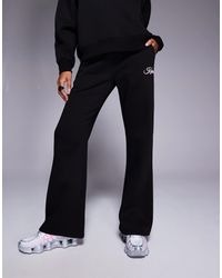 Kaiia - Cotton Rich Script Logo Wide Leg jogger Co-ord - Lyst