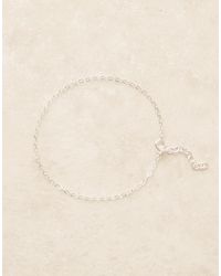 ASOS - Bracelet chaîne en argent massif avec maillons ovales - Lyst