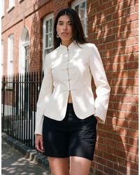 ASOS - Cinched Mandarin Collar Blazer - Lyst
