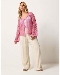 Yours Clothing - Flower Applique Cardigan - Lyst