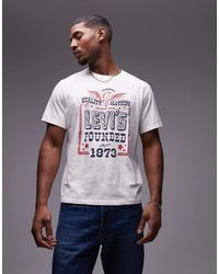Levi's - Camiseta Blanco Holgada Con Logo Estampado Archive De - Lyst