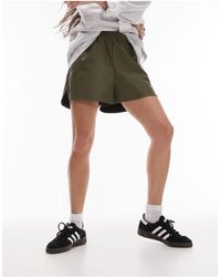 TOPSHOP - – shorts im läufer-stil aus kunstleder - Lyst