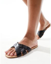 New Look - Cross Strap Sandals - Lyst