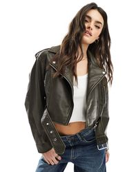 ONLY - Giacca biker corta - Lyst