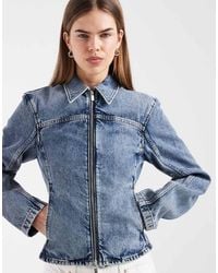 & Other Stories - Slim Zip Through Denim Jacket - Lyst