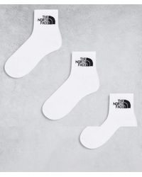 The North Face - Simple Dome 3 Pack Logo Ankle Socks - Lyst
