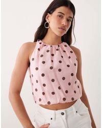 Forever New - Halter Neck Bubble Hem Top Co-Ord - Lyst