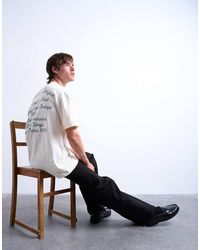 TOPMAN - Ruimvallend T-Shirt Met Mid West League-Borduursel - Lyst