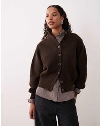 ASOS - High Crew Neck Cardigan - Lyst