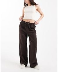 New Look - Wide Leg Chambray Denim Trousers - Lyst
