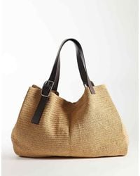 Mango - Borsa Shopping Intrecciata Con Fibbia - Lyst