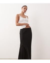 New Look - Satin Bias Maxi Skirt - Lyst