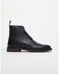 ASOS - Brogue Lace-up Boots - Lyst