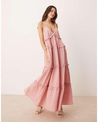 Y.A.S - Tiered Ruffle Detail Cami Maxi Dress - Lyst