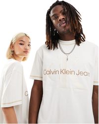 Calvin Klein - Unisex Monogram Logo T-shirt - Lyst