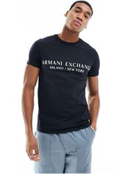 Armani Exchange - T-shirt avec logo linéaire - Lyst