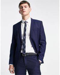 Premium - Blazer slim di lino da Uomo di Jack & Jones in Blu | Lyst