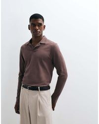ASOS - Breathemaxtm Lite Regular Fit Long Sleeve Revere Polo - Lyst