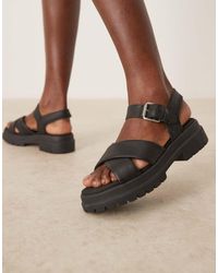 Timberland - London Vibe Cross Strap Sandals - Lyst