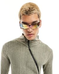 ASOS - Rimless Wrap Sunglasses - Lyst