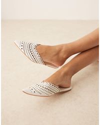 ASOS - Labyrinth Cut-out Pointed Flat Mules - Lyst