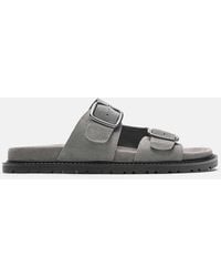Pull&Bear - – flache ledersandalen - Lyst