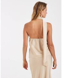 ONLY - Scarf Detail One Shoulder Top - Lyst