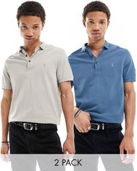 AllSaints - Reform Polo Shirt 2 Pack - Lyst