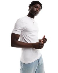 River Island - Muscle Fit T-shirt - Lyst