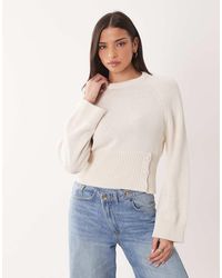 ASOS - Knitted Cinched Button Through Jumper - Lyst