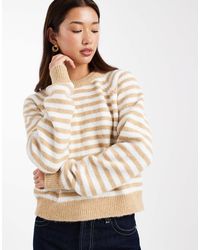 ASOS - – flauschiger, gestreifter pullover - Lyst