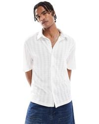 Bershka - Knitted Textured Shirt - Lyst