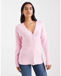 Miss Selfridge - Knit Waisted Cardigan - Lyst