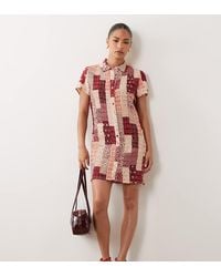 Nobody's Child Petite - Cotton Flutter Sleeve Mini Shirt Dress - Lyst