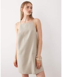 ASOS - Low Back Tailored Mini Dress - Lyst
