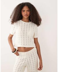 ASOS - Knitted Cotton Blend Top Co-Ord - Lyst