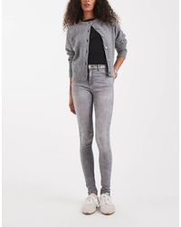 ONLY - Vaqueros Lavado De Corte Pitillo Con Diseño Push Up De - Lyst