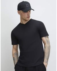 River Island - Essential Slim Fit V Neck T-Shirt - Lyst