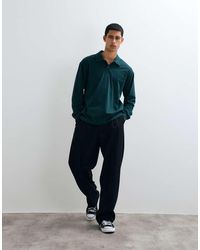 Gap - Long Sleeve V-Neck Polo Sweatshirt - Lyst