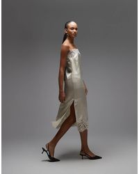 ARKET - Lace Midi Slip Dress - Lyst