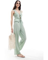 Vero Moda - – strukturierte jersey-hose - Lyst