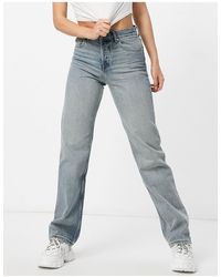 ASOS Mid Rise '90's' Straight Leg Jeans - Blue