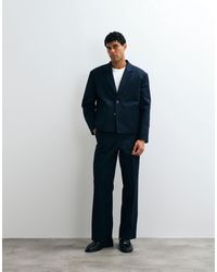 ASOS - Blazer coupe carrée en sergé - Lyst