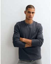 AllSaints - Ellis Long Sleeve Waffle Logo T-shirt - Lyst