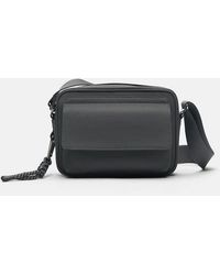 Pull&Bear - Borsa A Tracolla Grigio Antracite Decorata - Lyst