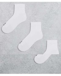 4505 - 3 Pack Quarter Length Socks With Arch Support - Lyst